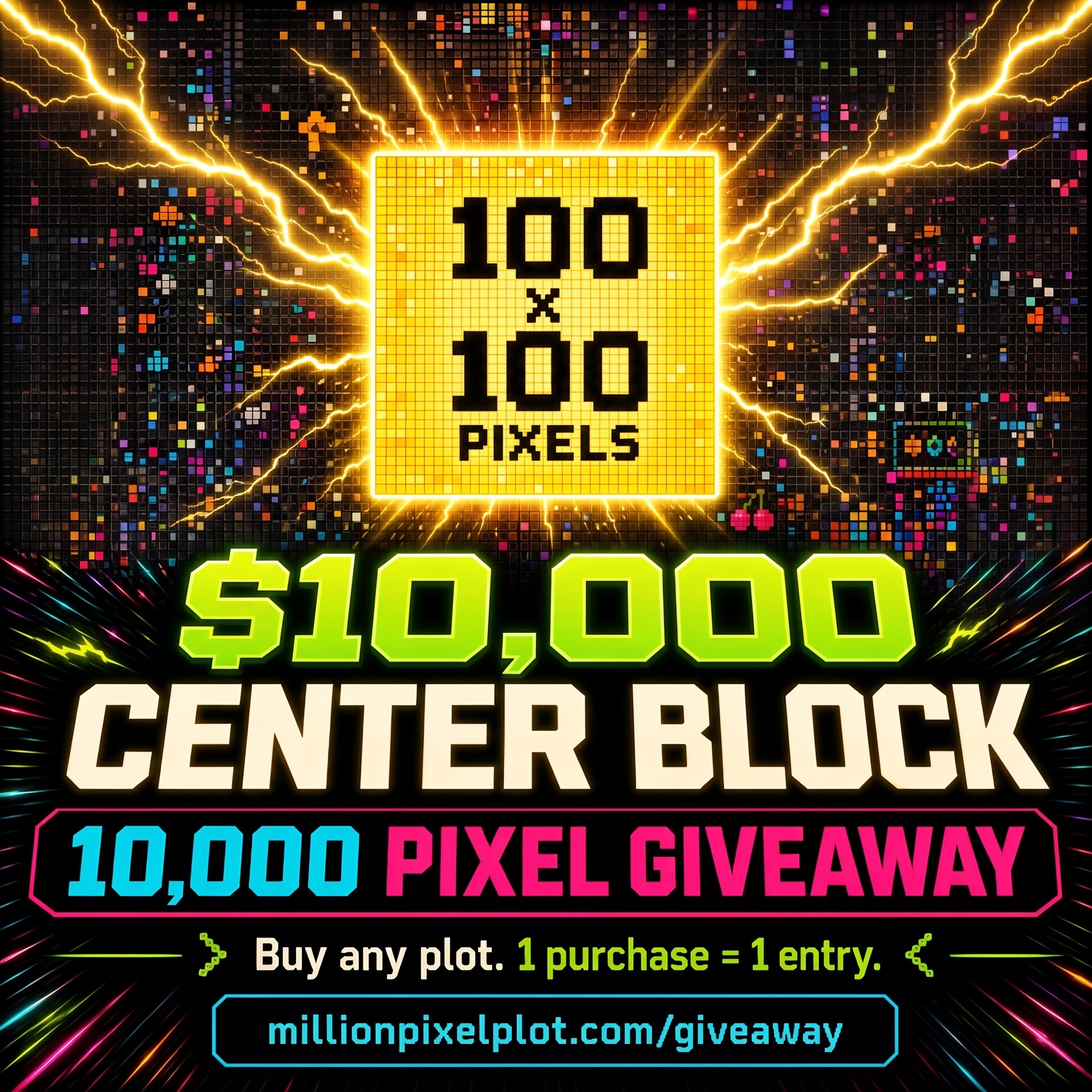 $10,000 Center Block Giveaway poster